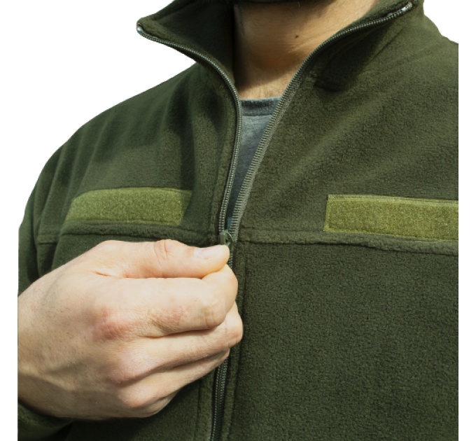 Кофта флісова хакі на блискавці Ukr Cossacks